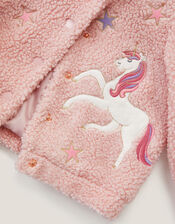 Baby Unicorn Faux Shearling Hoodie, Pink (PINK), large