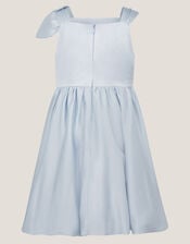 Freya Bow Strap Satin Party Dress, Blue (PALE BLUE), large