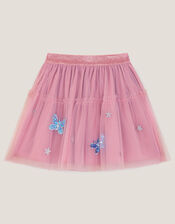 Butterfly Fairy Mesh Skirt, Pink (PINK), large