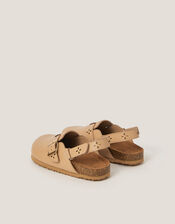 Cutwork Mule Clogs, Tan (TAN), large