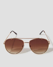 Metal Aviator Sunglasses, , large