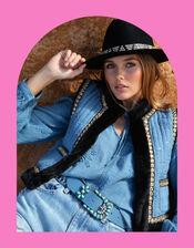 Wild Isco Embellished Waistcoat, Blue (BLUE), large