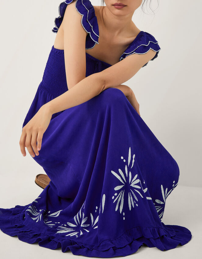 Ardra Embroidered Maxi Sundress, Blue (BLUE), large