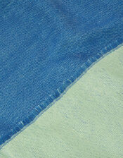 Lila Two-Tone Scarf, Blue (BLUE), large