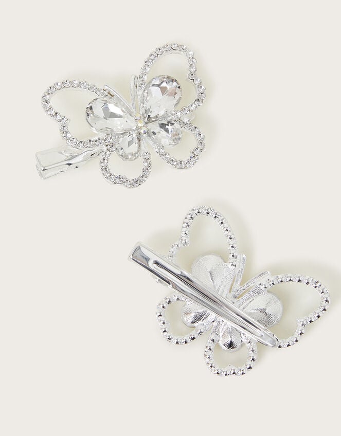 2-Pack Jewel Butterfly Hair Clips, , large