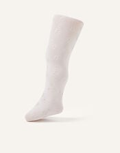 Baby Floral Print Tights, Pink (PINK), large