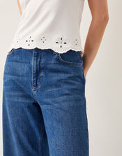 Cara Cutwork Cami Top, Ivory (IVORY), large