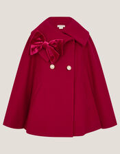 Velvet Bow Cape, Red (RED), large