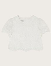 Anna Lace Bridesmaid Top, Ivory (IVORY), large
