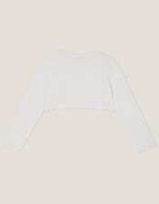 Maeve Bow Button Cardigan, Ivory (IVORY), large