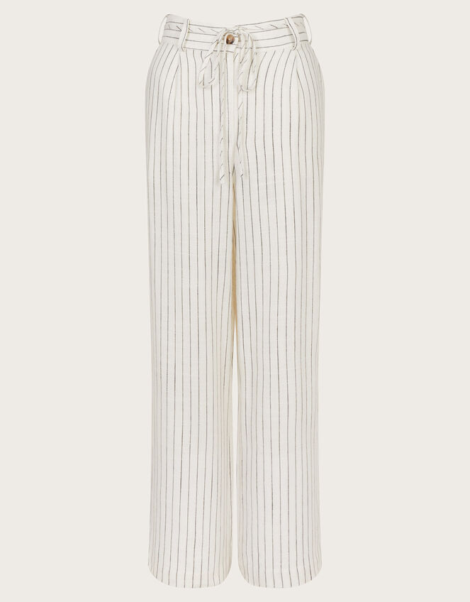 Sara Stripe Trousers, Ivory (IVORY), large