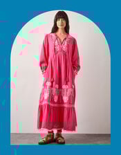 East Karyta Embroidered Maxi Dress, Pink (PINK), large