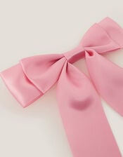 Satin Bow Hair Clip, , large