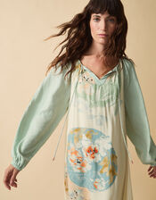 Clemence Amelie Floral Dobby Midi Dress, Cream (CREAM), large