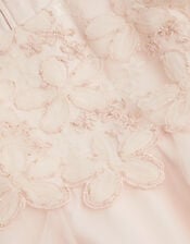 Arabella Flower Ruffle Dress, Pink (PINK), large