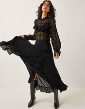 Phoebe Sheer Lace Blouse, Black (BLACK), large