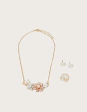 Gardenia Floral Jewellery Set, , large