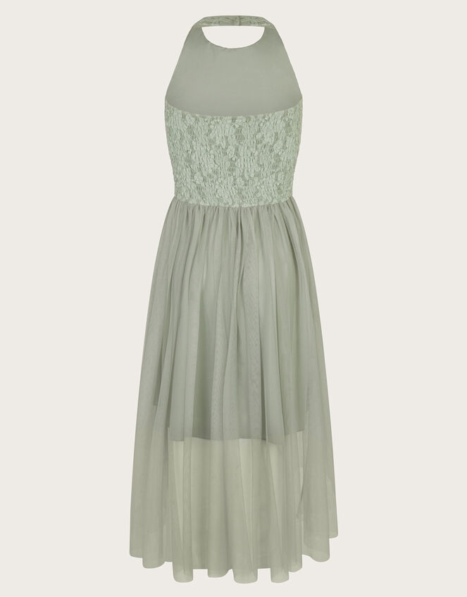 Hayley Halter Lace Prom Dress, Green (SAGE), large