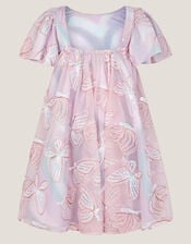 Butterfly Appliqué Swing Dress, Multi (MULTI), large