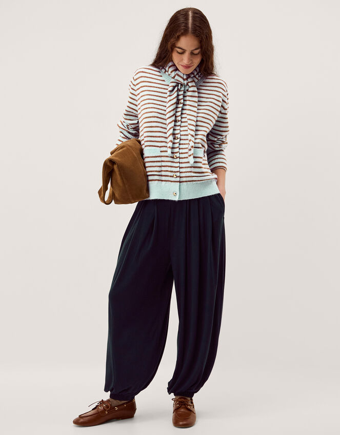 Holly Jersey Harem Trousers, Blue (NAVY), large