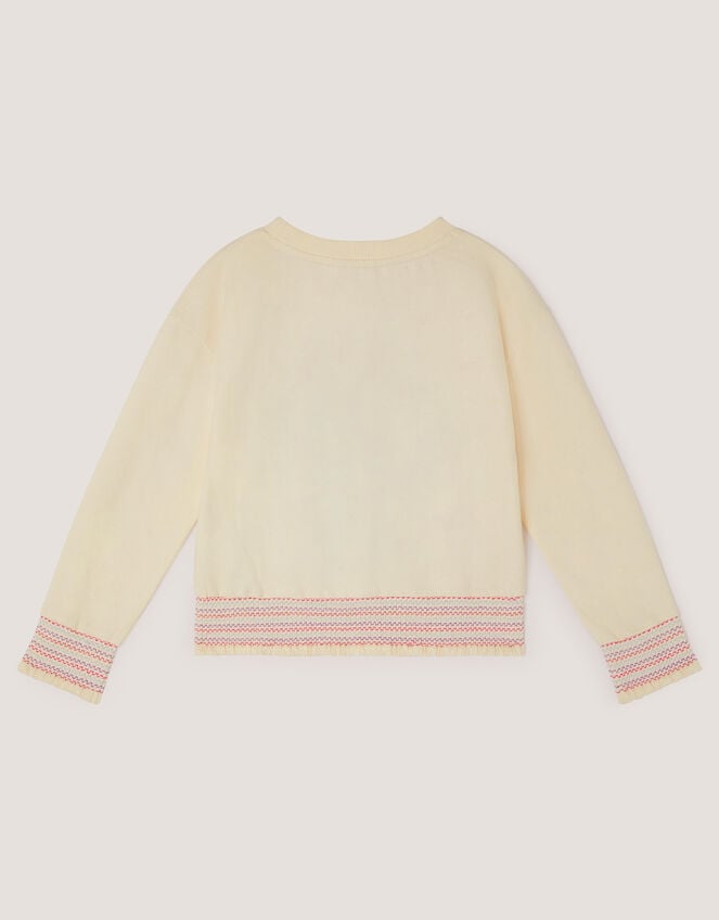 Monsoon x My Little Pony Rainbow Embroidered Sweatshirt, Ivory (IVORY), large