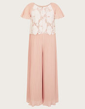 Otissa Lace Pleated Dress, Pink (PINK), large