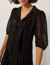 Mae Devore Midi Dress, Black (BLACK), large