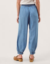 Daria Chambray Joggers, Blue (DENIM BLUE), large