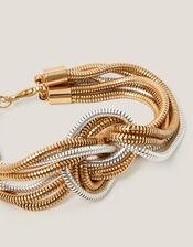 Mixed Metal Slinky Knot Bracelet, , large