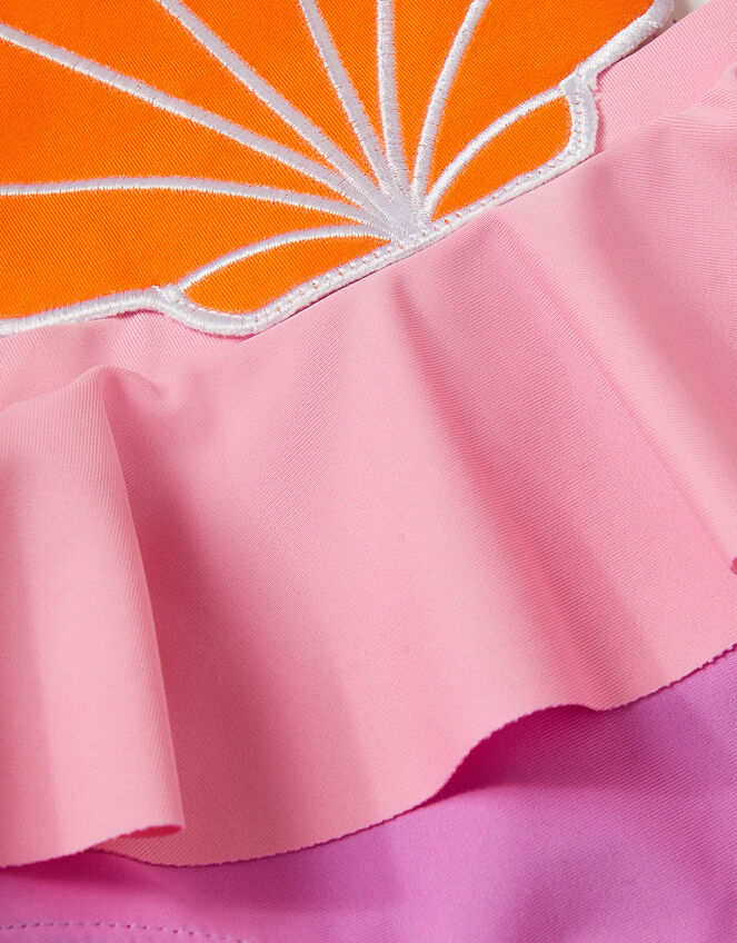 Seashell Applique Cut Out Swimsuit, Multi (MULTI), large