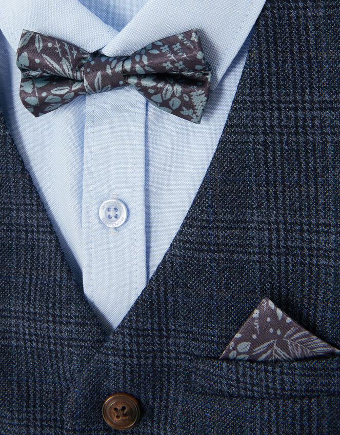 Three-Piece Oliver Check Waistcoat & Shirt Set, Blue (NAVY), large