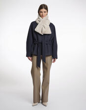 Rino & Pelle Stip Faux Fur Scarf, , large