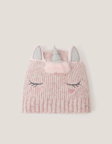 Unicorn Beanie Hat, Pink (PINK), large