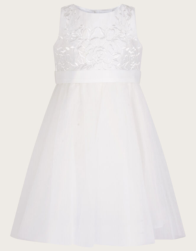 Baby Odette Alice Tulle Dress, Ivory (IVORY), large