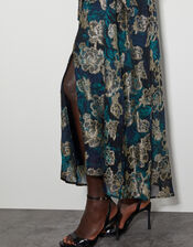 Tora Foil Floral Maxi Dress, Blue (NAVY), large
