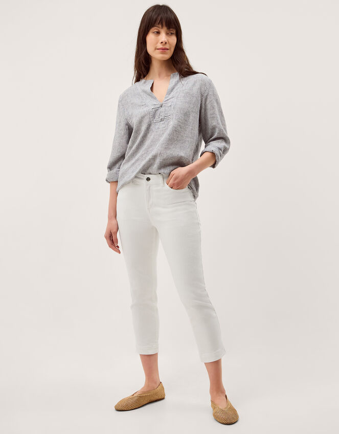 Idabella Crop Skinny Jeans, Natural (ECRU), large