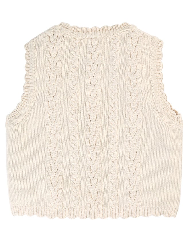 Frugi Floral Embroidered Tank Top, White (WHITE), large