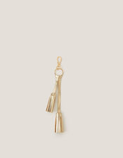 Metallic Tassel Bag Charm, , large