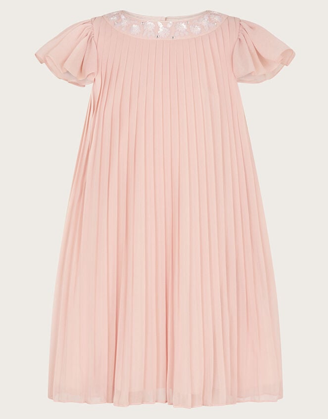 Nellie Pleated Bridesmaid Dress, Pink (PINK), large