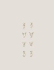 4-Pack Bridesmaid Pearl Clip-On Earrings, , large