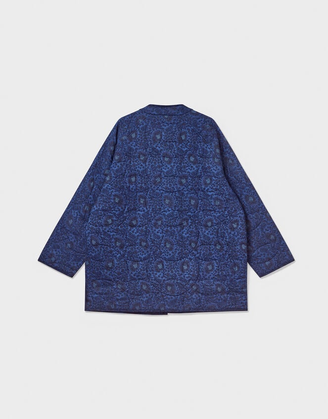 East Emelia Floral Quilted Jacket, Blue (NAVY), large
