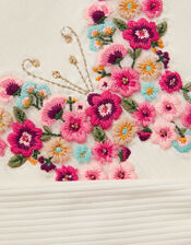 Butterfly Embroidered Ribbed Top, Ivory (IVORY), large