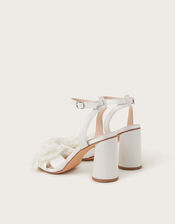 Kia Lace Bow Heeled Sandals, Ivory (IVORY), large