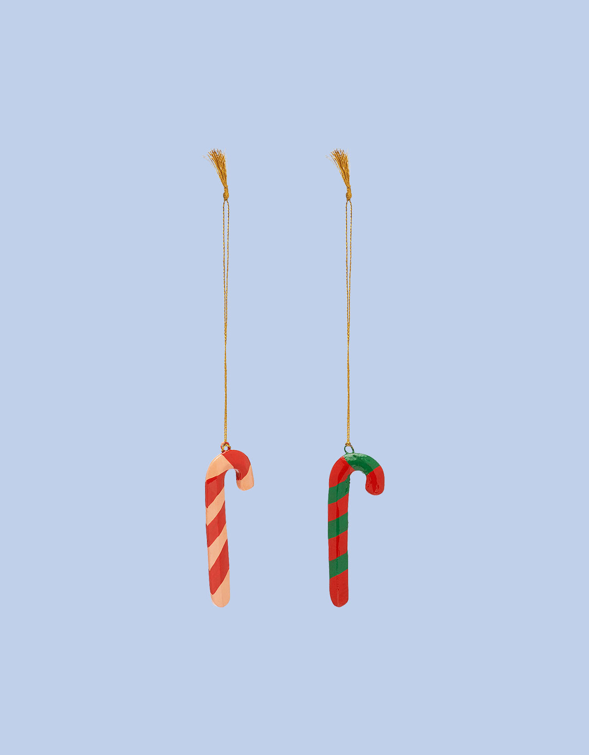 Anna + Nina 2-Pack Candy Cane Hanging Decorations, , large