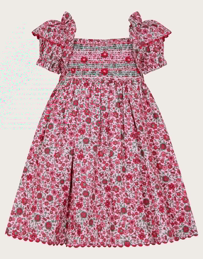 Baby Floral Print Smock Dress, Pink (PINK), large
