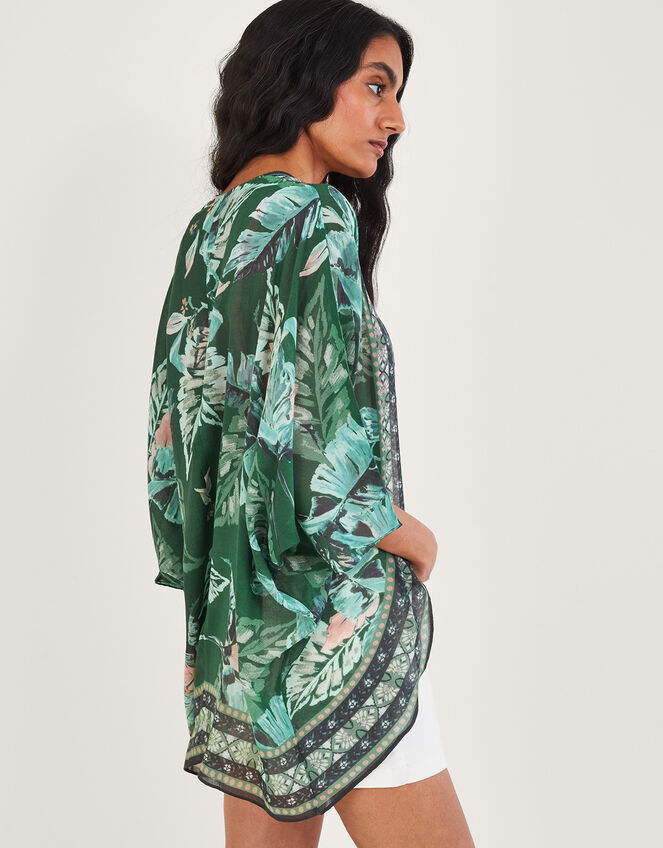Palm Print Cover-Up in Recycled Polyester, , large