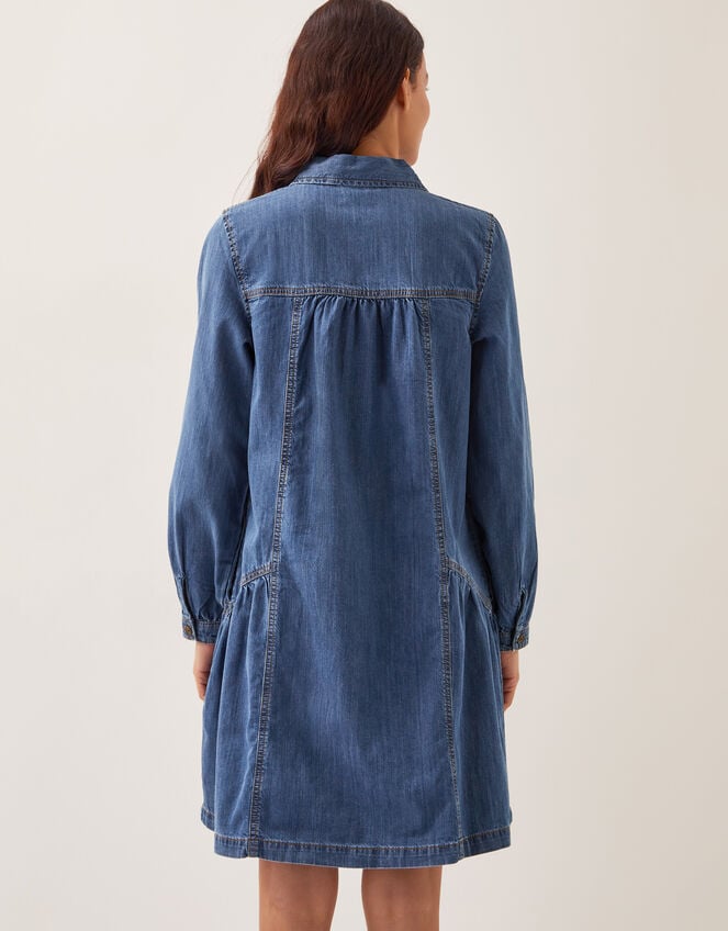 Isla Denim Shirt Dress, Blue (DENIM BLUE), large