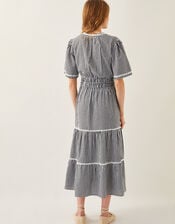 Gina Gingham Maxi Dress, Black (BLACK), large