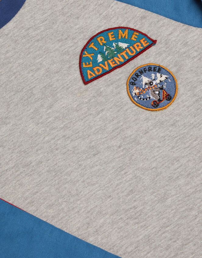 Contrast Raglan T-Shirt , Grey (GREY), large