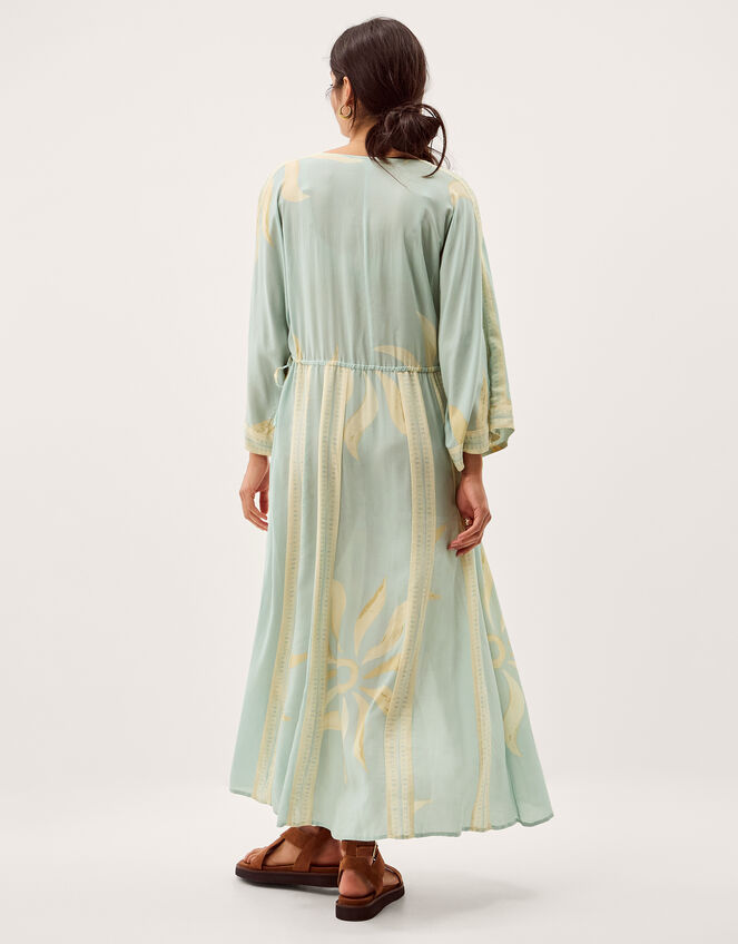 Tashie Sun Print Midi Beach Dress, Blue (AQUA), large